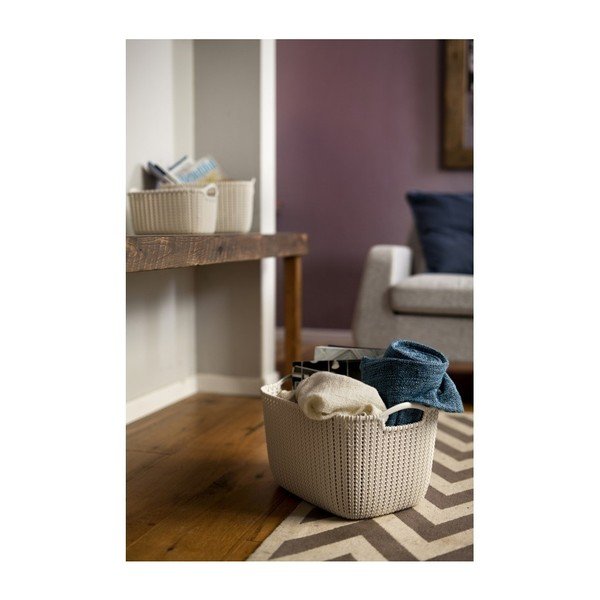 Kreemne hoiukorv suur Knit - Curver-image-1