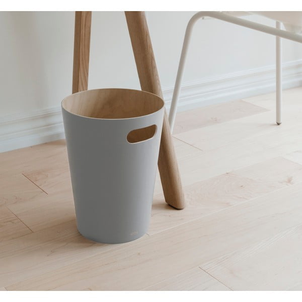 Helehall puidust prügikast 7,5 l Woodrow - Umbra-image-1