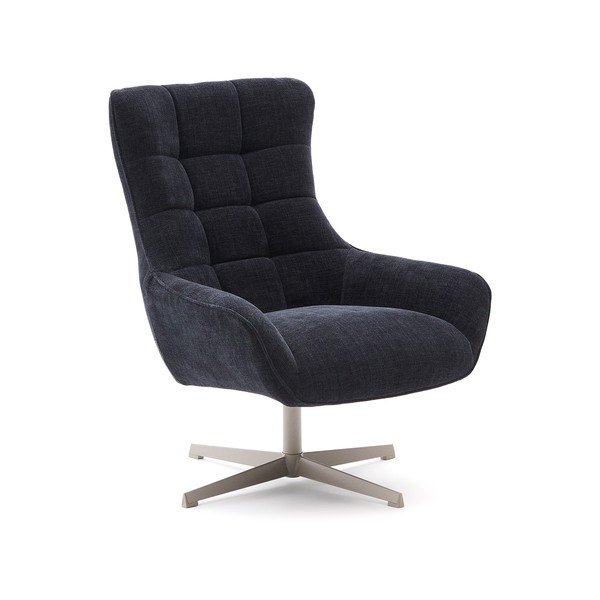 Hallikassinine pöörlev šenillist tugitool Teryl - Kave Home-image-1