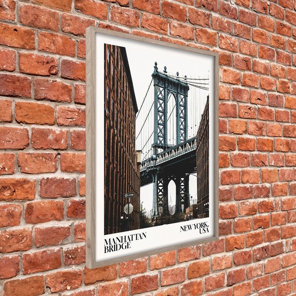 Trükitud pilt raamiga 50x70 cm NY Bridge - Styler-image-3