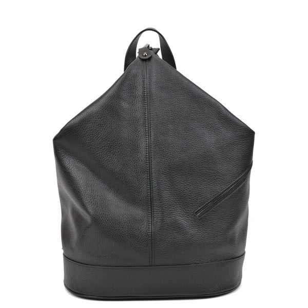 Dámský kožený batoh v tmavě šedé barvě Carla Ferreri Giorgia