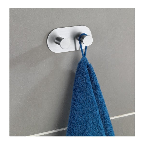 Kahekordne isekinnituv seinakonks hõbedases Duo värvitoonis Cona - Wenko-image-3