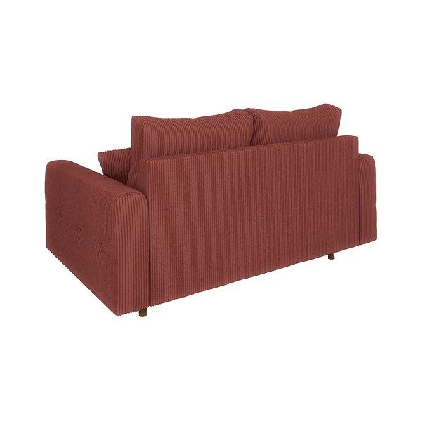 Tellisevärvi velvetist diivan 150 cm Ariella – Ropez-image-2