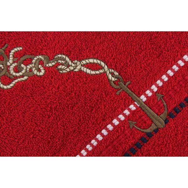 Sada 2 ručníků Marina Red Cipa, 50x90 cm-image-1