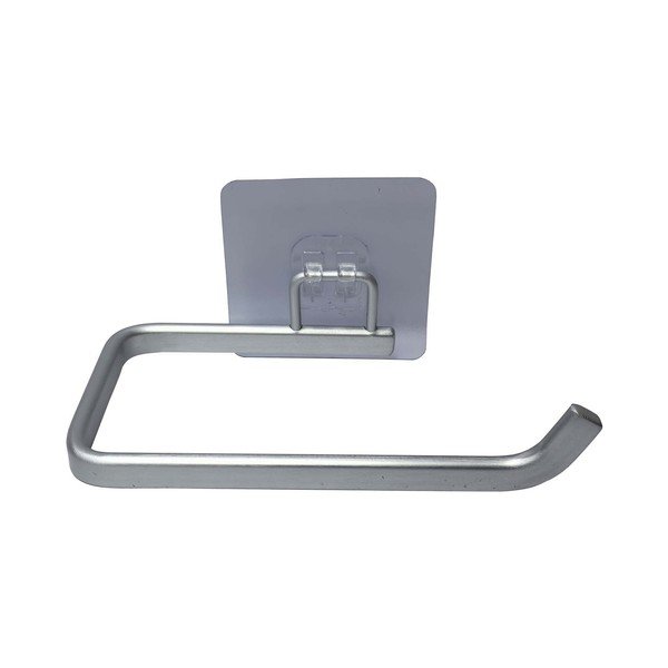 Metallist tualettpaberihoidja ilma puurimiseta läikiva hõbedase värviga Filaire Aluminium - douceur d'intérieur