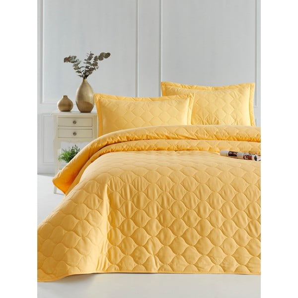 Kollane voodipesu koos padjapüüriga, 180 x 225 cm, ranforce puuvillast EnLora Home Fresh. Fresh Color - Mijolnir