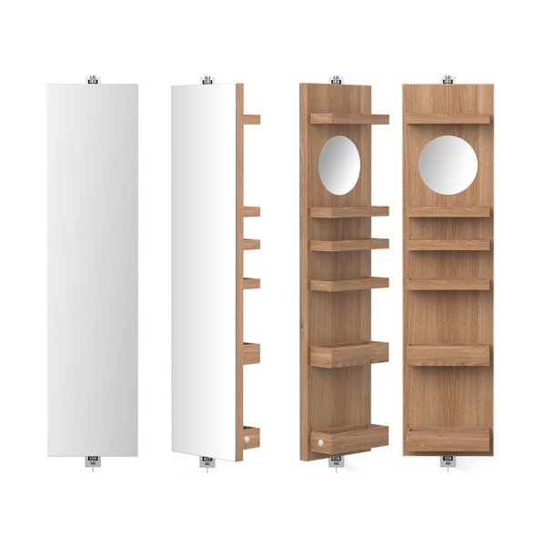 Pöörlev peegel koos hoiuruumiga, kõrgus 114 cm Cosmos - Wireworks-image-1