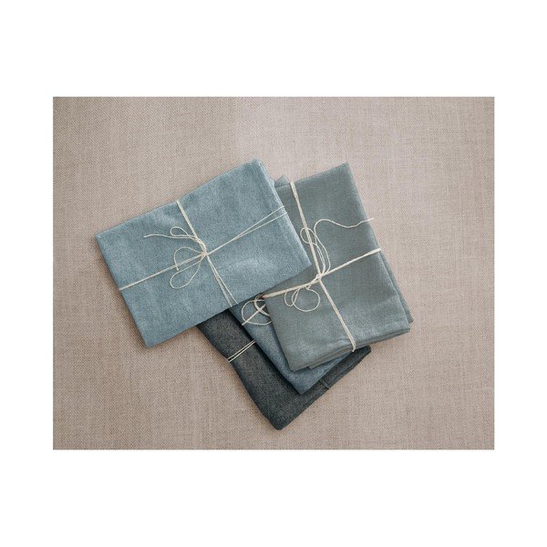 4 linasest salvrätikust koosnev komplekt Sinine gradient, 43 x 43 cm - Really Nice Things-image-1