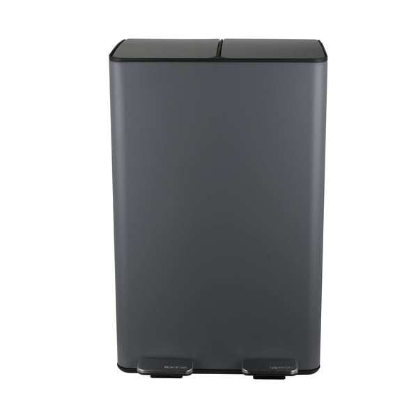 Tumehall terasest prügikast 2x30 l sorteeritud jäätmete jaoks/pedaaliga Aliya - Spirella-image-4