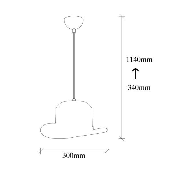Must rippvalgusti metallist varjuga ø 30 cm Sivani - Opviq lights-image-4