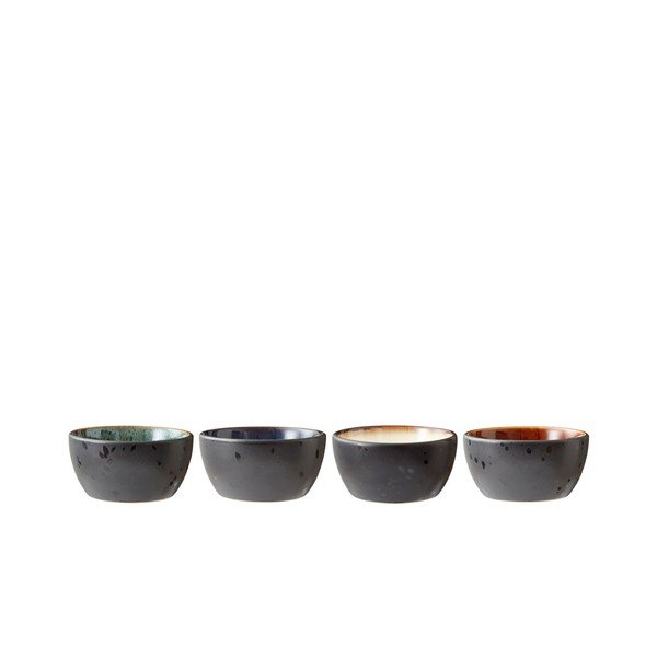 Mustad kivikeraamikast serveerimiskausid 4tk komplektis 200 ml Black/Mix - Bitz