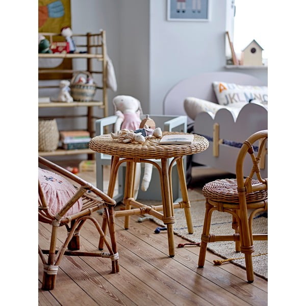 Rotangist ümmargune laste laud ø 53 cm Hortense - Bloomingville Mini-image-4