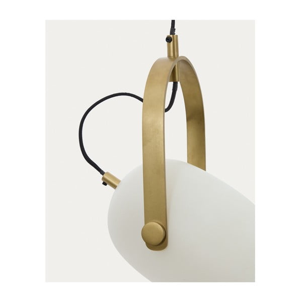 Valge rippvalgusti klaasist varjuga ø 14 cm Reisy - Kave Home-image-3