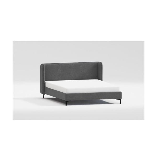 Tumehall polsterdatud kaheinimesevoodi koos voodipõhjaga 200x200 cm Basti - Ropez-image-4