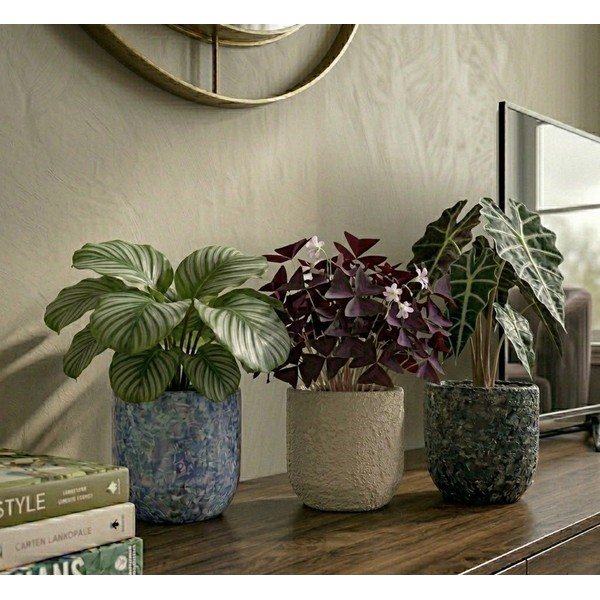 Keraamiline käsitöö lillepoti kaas ø 18 cm Almada - Ego Dekor-image-1