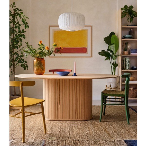 Tammedekooriga söögilaud 95x180 cm Nola - Unique Furniture-image-3