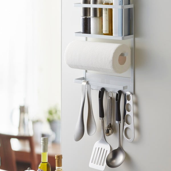 Suur valge magnetiline köögipoolne riiul Tower - YAMAZAKI-image-3