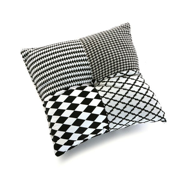 Šedý polštář Versa Geometrico, 45 x 45 cm-image-1