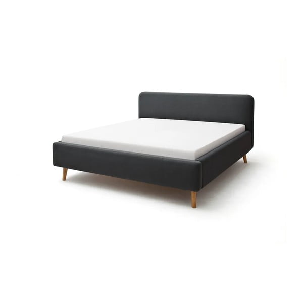 Tumehall polsterdatud kaheinimesevoodi koos voodipõhja ja panipaigaga 140x200cm Mattis - Meise Möbel
