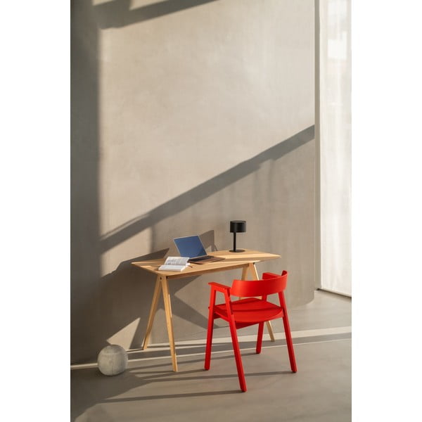 Punane söögitool tammepuidust käetugedega Flip - Gazzda-image-4