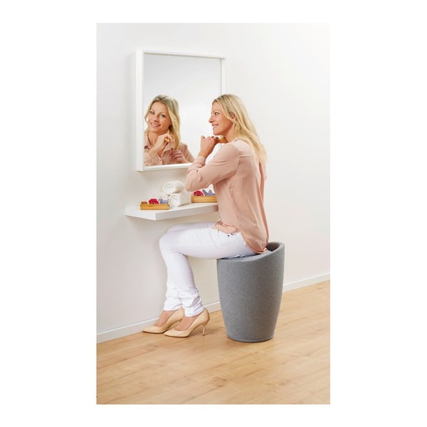 Helehall pesukorv ja pesukast ühes Linen Look, 20 l Candy - Wenko-image-1