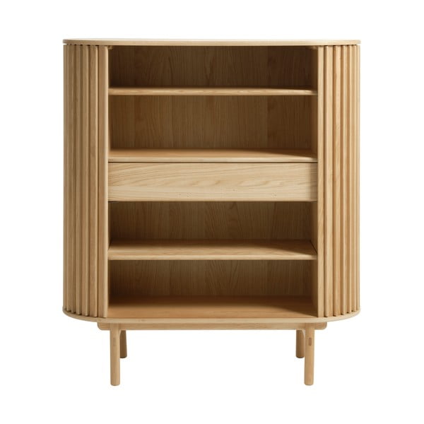 Naturaalset värvi tammedekoriga kapp 110x125 cm Carno - Unique Furniture-image-3