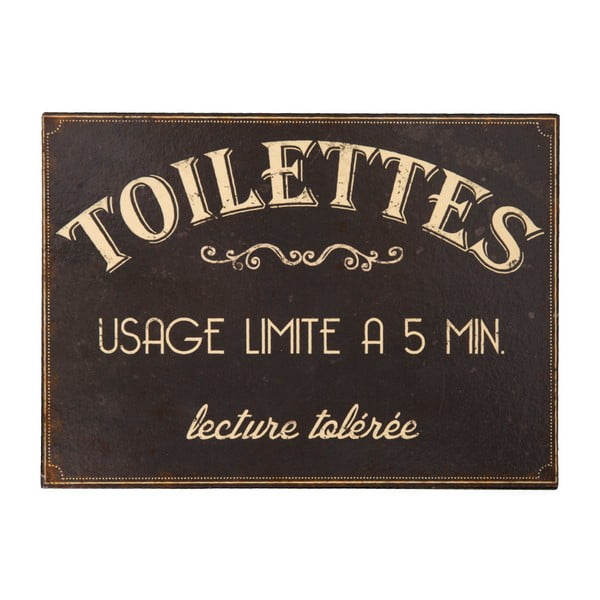 Kasutamise Limite metallist tualettruumi märk - Antic Line