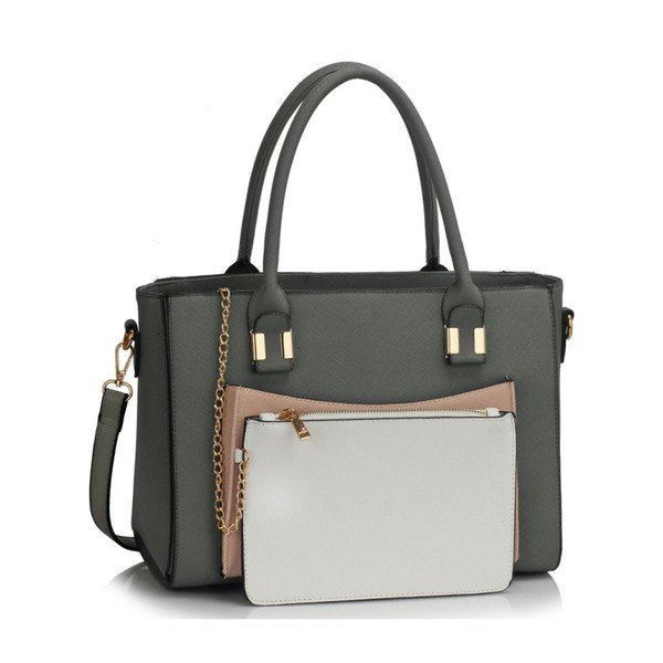 Kabelka L&S Tatiana Grey & Nude-image-1