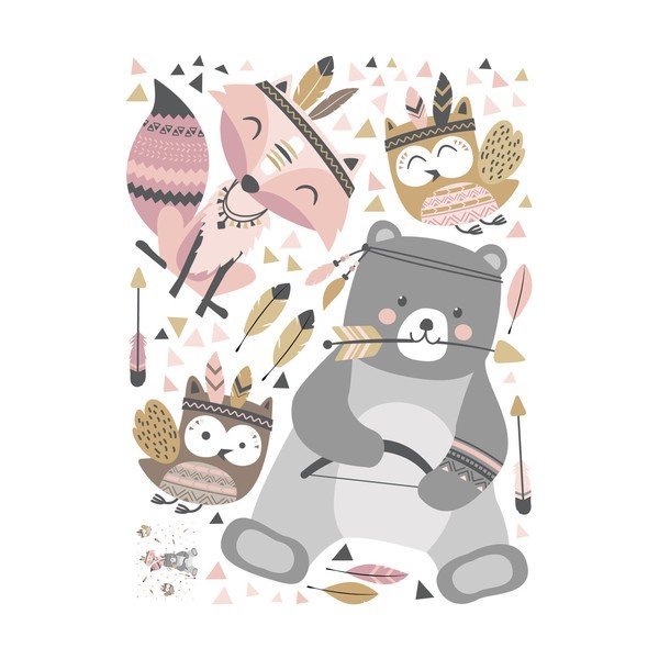 Laste seinakleebised Bear Indian Sweet - Ambiance-image-2