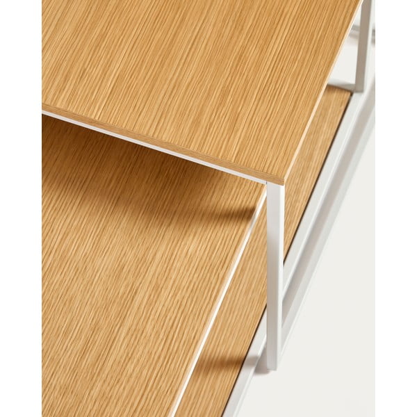 Tammespoonist pealispinnaga diivanilauad 2tk komplektis 50x100 cm Yoana - Kave Home-image-1