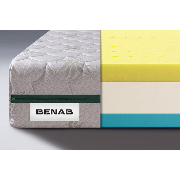 Kõva/keskmise vahuga kahepoolne madrats 160x200 cm BonReFresh BIO - BENAB-image-1