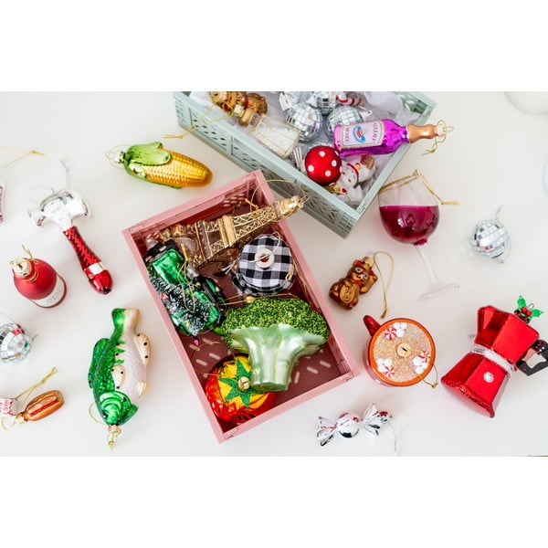 Klaasist jõulukaunistused 4tk komplektis Lucky Cat - Sass & Belle-image-4