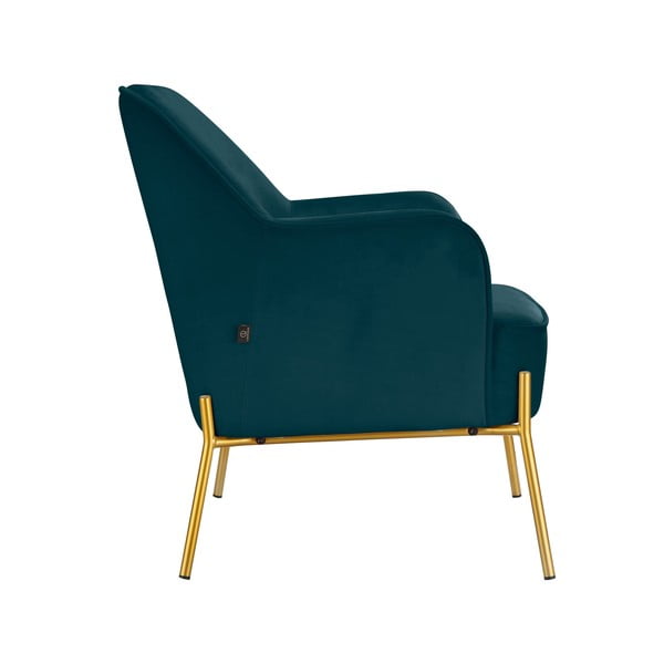 Roheline ja sinine sametist tugitool Runa - Støraa-image-1