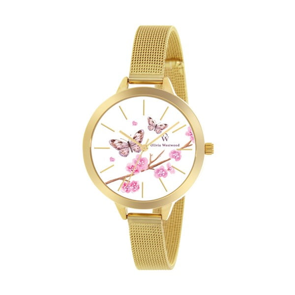 Dámské hodinky s řemínkem ve zlaté barvě Olivia Westwood Puluon