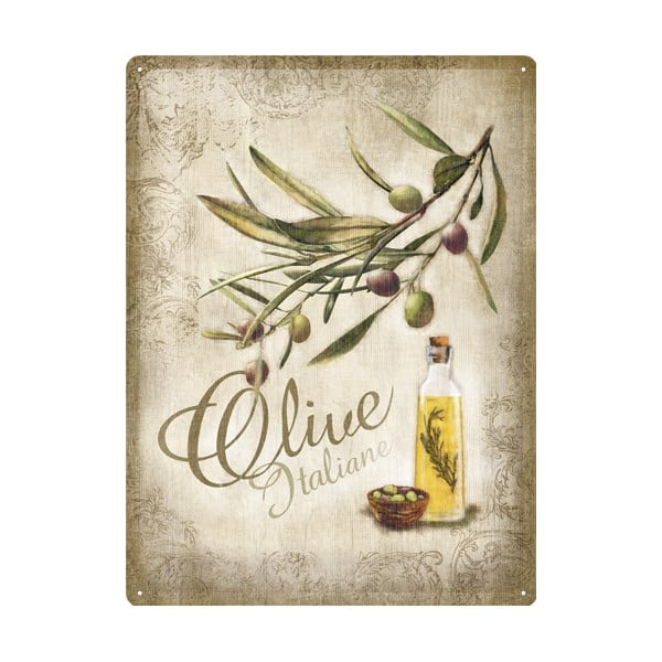 Retro plechová cedule Olive, 30x40 cm