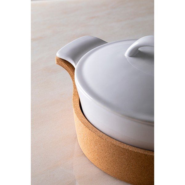 Bílá kameninová mísa na polévku s korkovým lůžkem Casafina Ensemble, 1,93 l-image-3