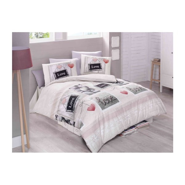 Puuvillane voodipesu koos linaga kaheinimesevoodile Romantique, 200 x 220 cm - Mijolnir
