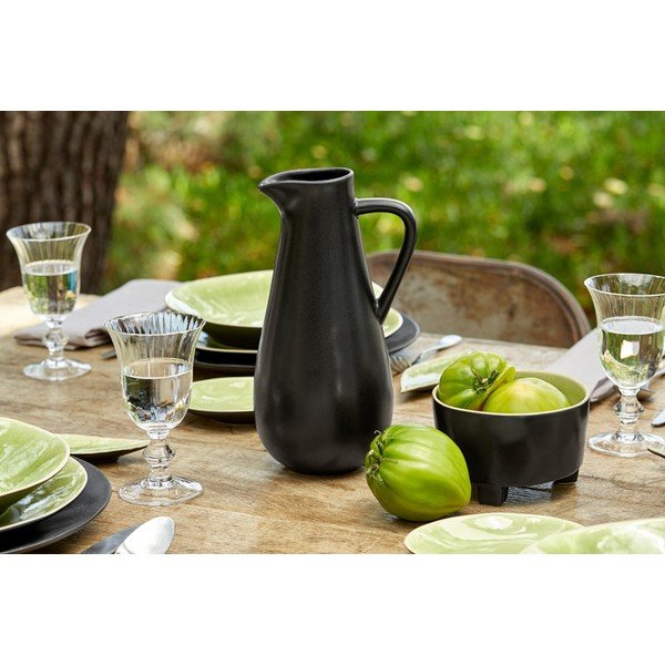 Heleroheline-must kiviplaadist kauss jalgadel , ⌀ 14 cm Riviera - Costa Nova-image-2