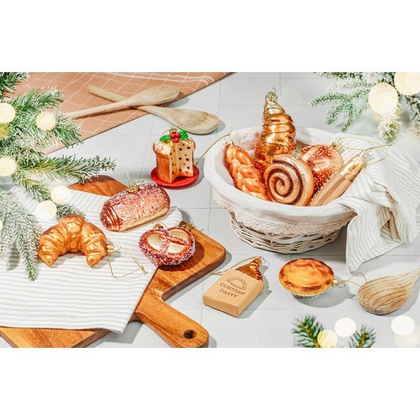 Klaasist jõulukaunistus, 3,5 cm Plait Bread – Sass & Belle-image-1