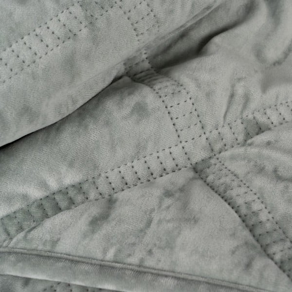 Hallikasroheline sametist tepitud voodikate 230x260 cm - Ixia-image-2