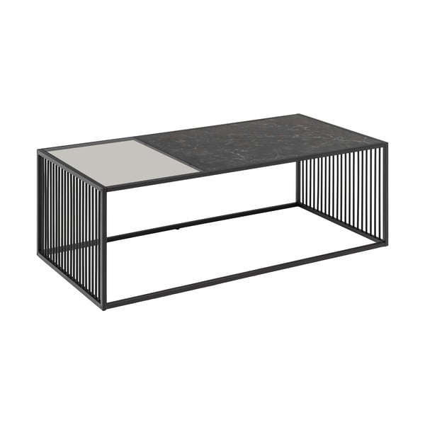 Must klaaspinnaga diivanilaud 60x120 cm Strington - Actona-image-3