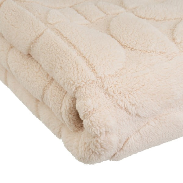 Beež mikroplüüsist tekk 130x160 cm Mid Century - Casa Selección-image-3