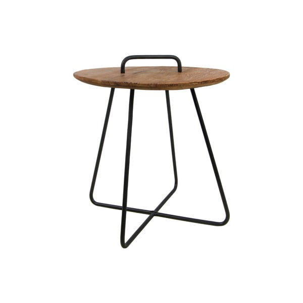 Příruční stolek z neopracovaného teakového dřeva HSM collection Madison