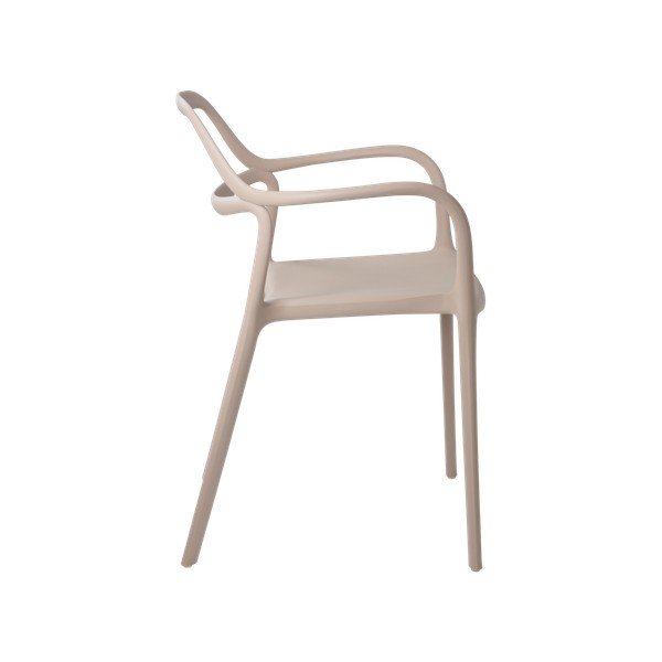 Beežid plastmassist söögitoolid käetugedega/virnastatavad, 2 tk komplektis Karlaby - Jotex-image-4