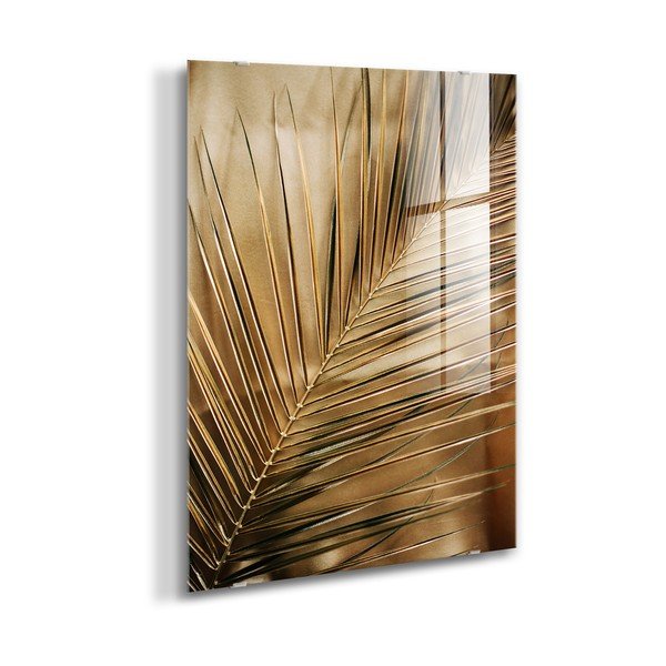 Trükitud klaasist pilt 80x120 cm Gold Palm - Styler-image-4