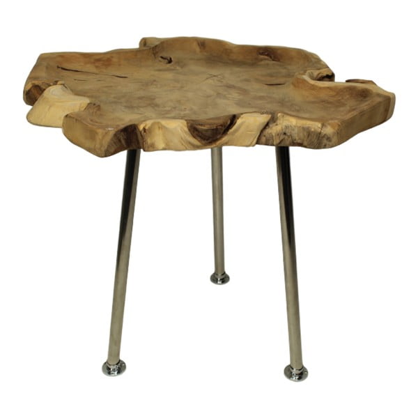 Odkládací stolek z teakového dřeva HSM Collection Fruitbowl, ⌀ 45 cm