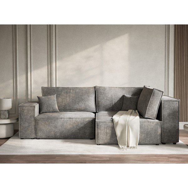 Hall šenilldiivanvoodi/panipaigaga nurgadiivan (parempoolne/L-kujuline) Tonga - Maison de Rêve-image-1