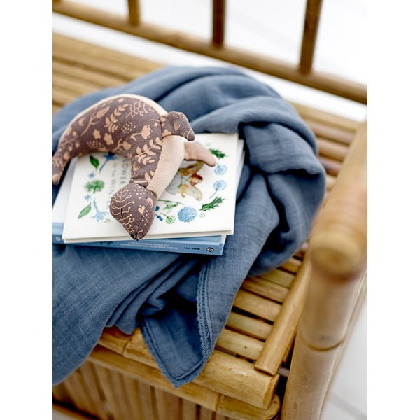 Tumesinine puuvillane beebitekk 100x80 cm Muslin - Bloomingville Mini-image-2