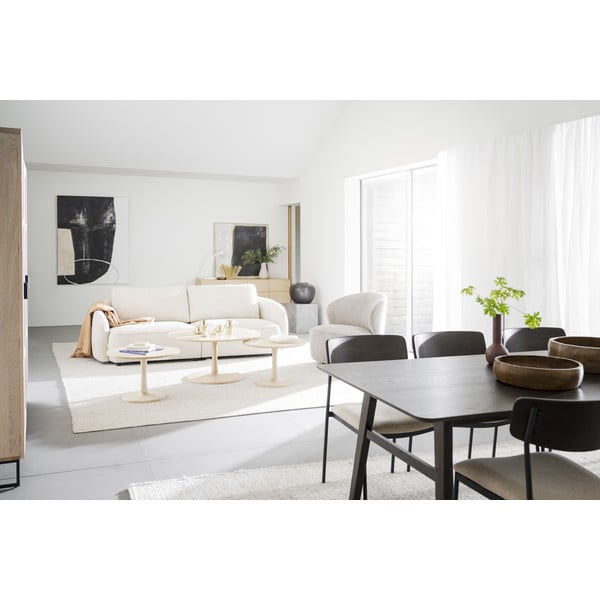 Ümmargune tammedekooriga diivanilaud 90x90 cm Hobart - Rowico-image-2