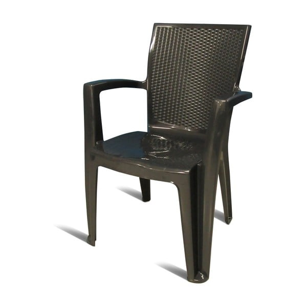 Antracitově šedá plastová stohovatelná židle Ollie